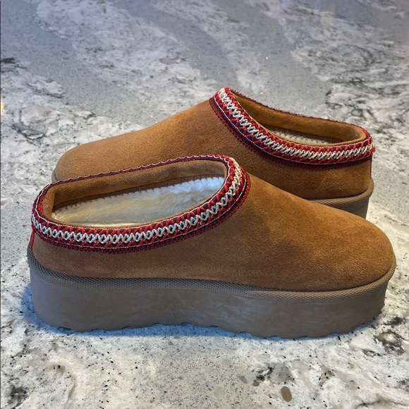 NEW LOVE Tan Platform Mules Size 9.5 - Picture 8 of 13